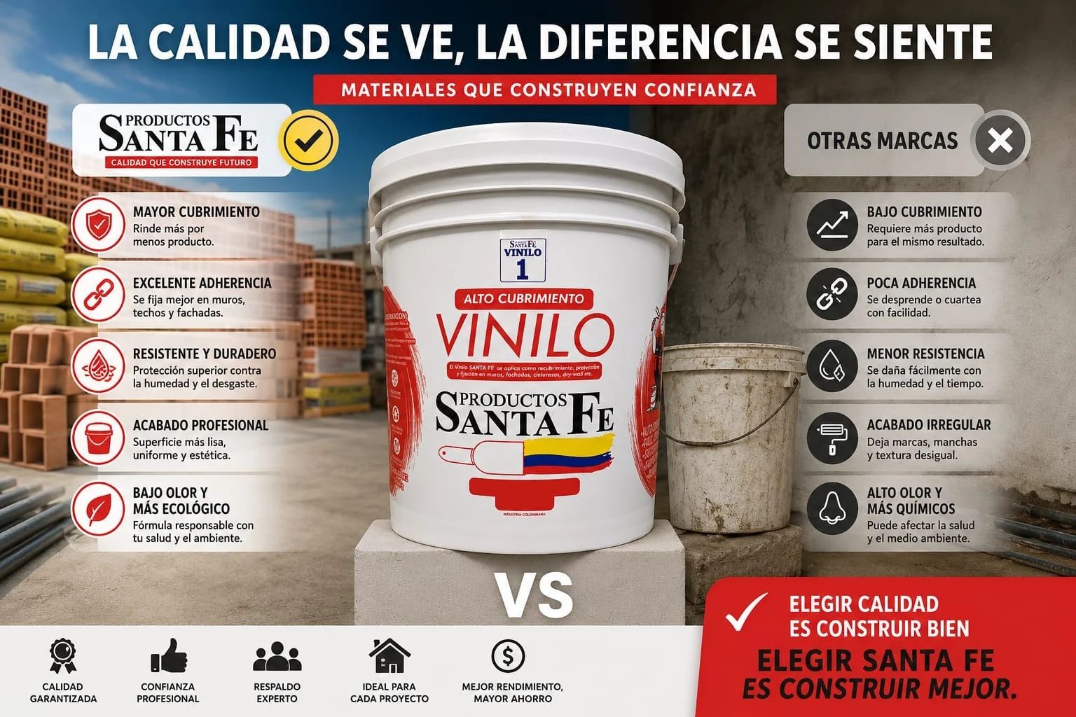 Comparativo de calidad: Productos Santafe frente a otras marcas del mercado