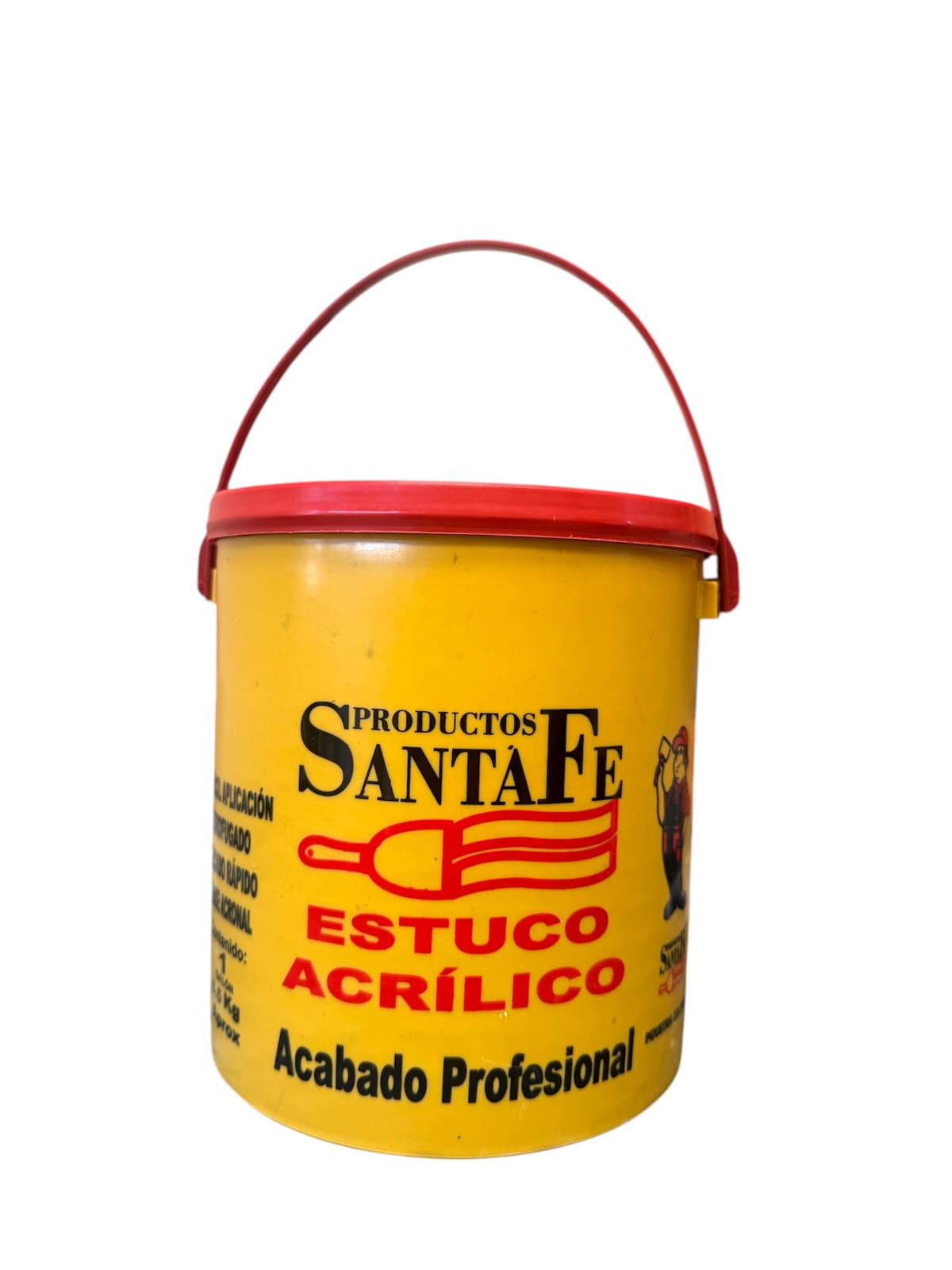 Presentación en galón de Estuco Acrílico Santafe para remates y ajustes menores